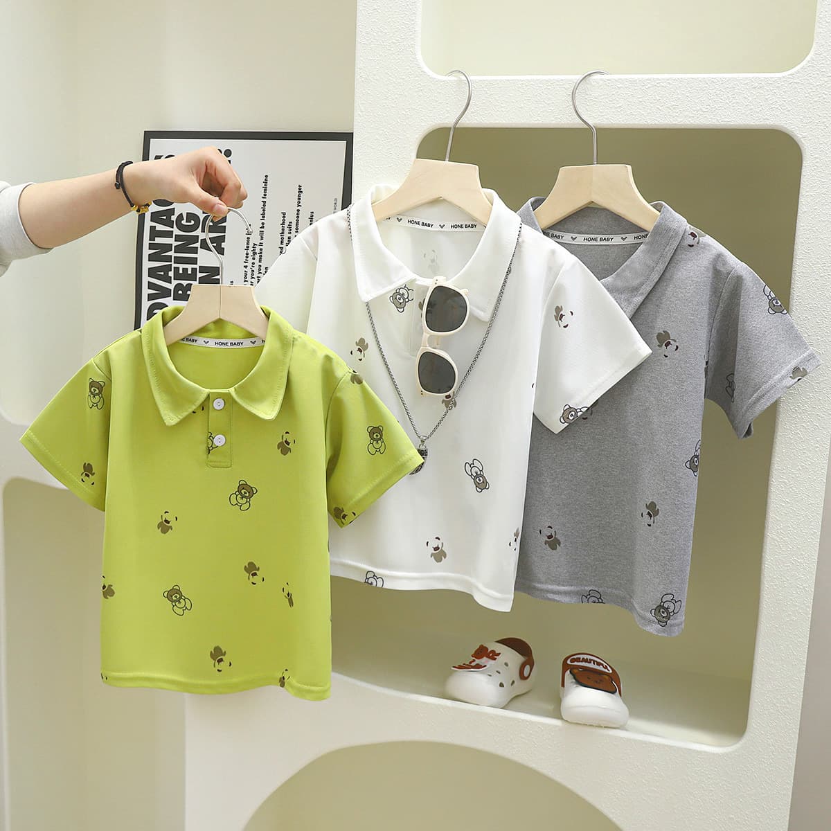 Boys Summer Short Sleeve Polo Shirt 2024 New Style, Kids Turn-down Collar School Style, Wholesale