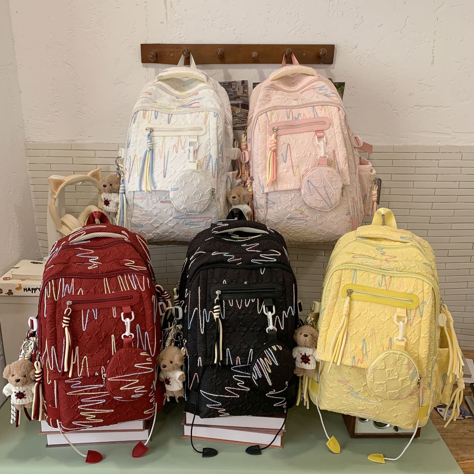 Foreign Trade Backpack 2026 New Style Girls Junior High School Students Large Capacity Backpack High School College Students Laptop Backpack