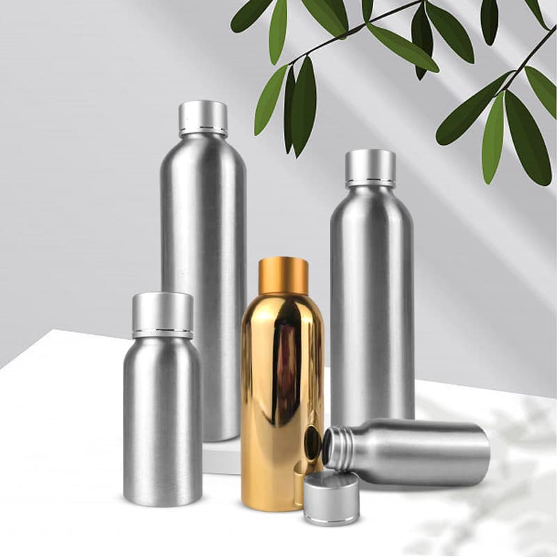 Spot 200ml 500ml natural aluminum bottle essential oil shampoo shower gel sub-bottle hydrosol bottle