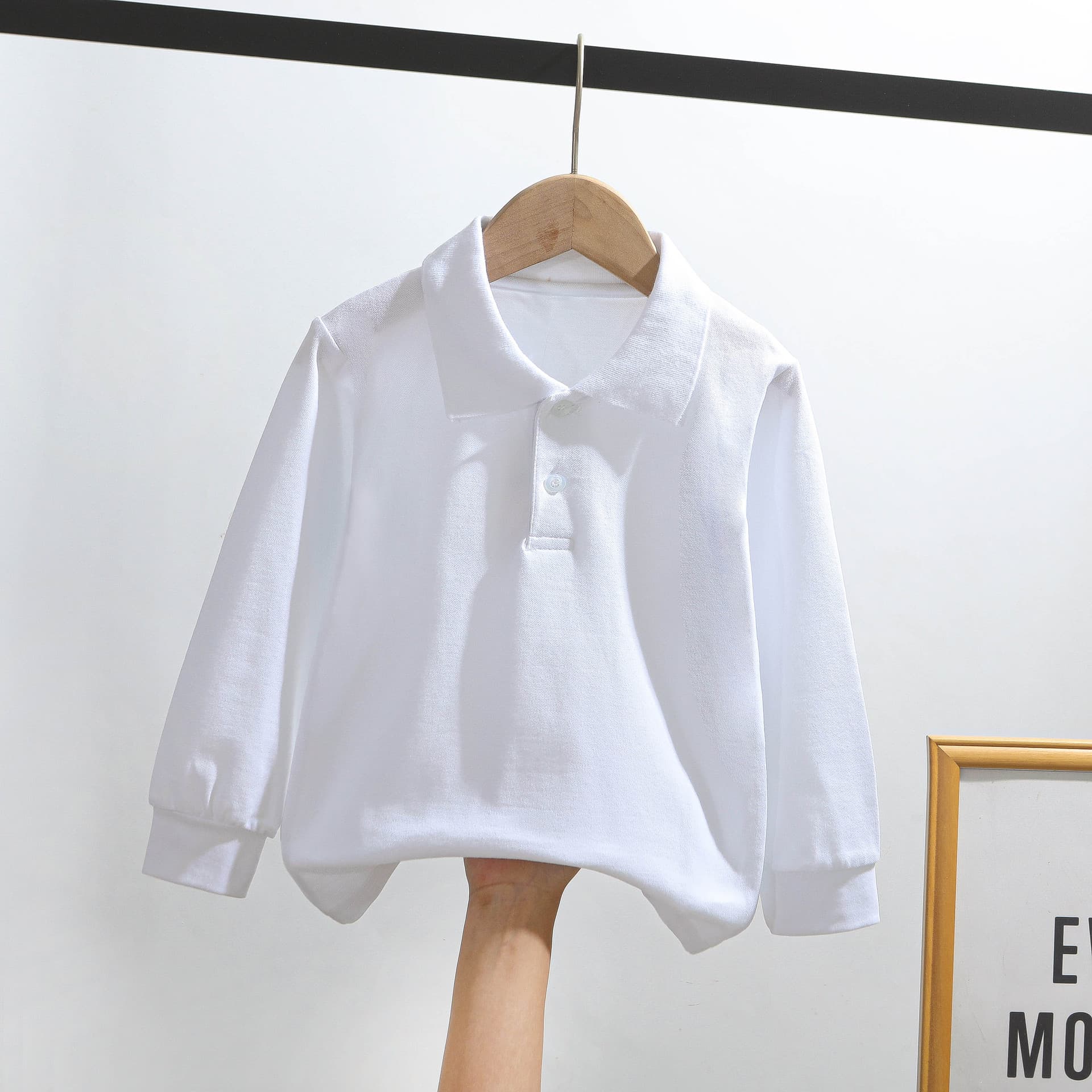 Support custom-made clean solid color glossy school uniform POLO shirts in stock with LOGO for small, medium and large children 1-17 years old wholesale factory
