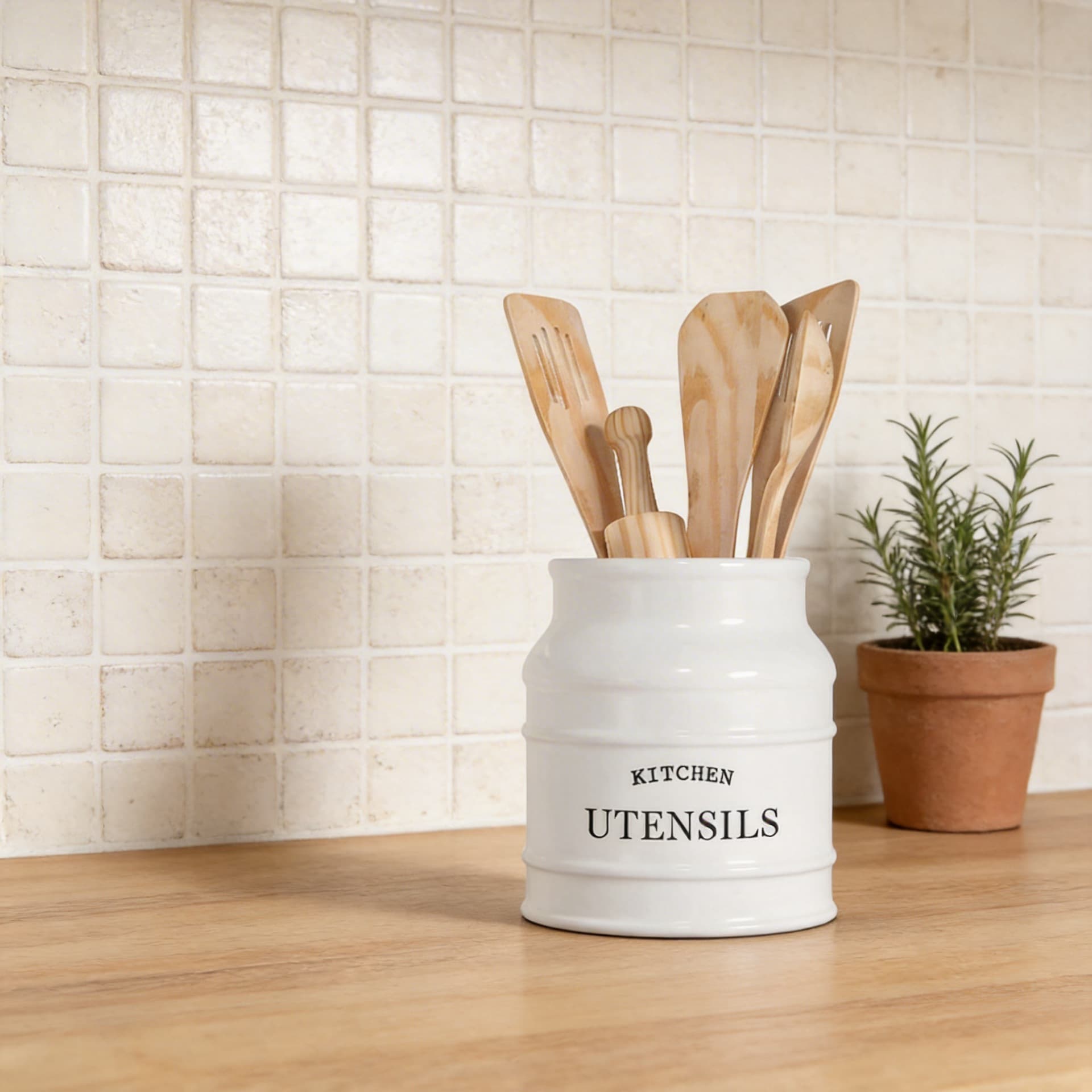 Custom Ceramic Spoon/Knife/Chopstick Holder European Kitchen Utensil Holder Export Kitchenware Ceramic Spatula Rack