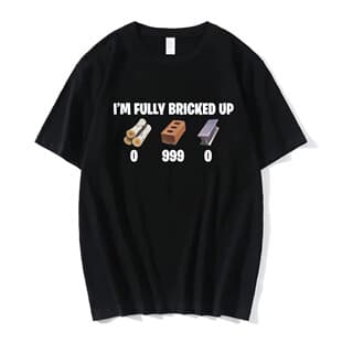 Funny Brick Meme T-Shirt Men's Fashion Hip Hop Short Sleeve Cotton Casual Streetwear