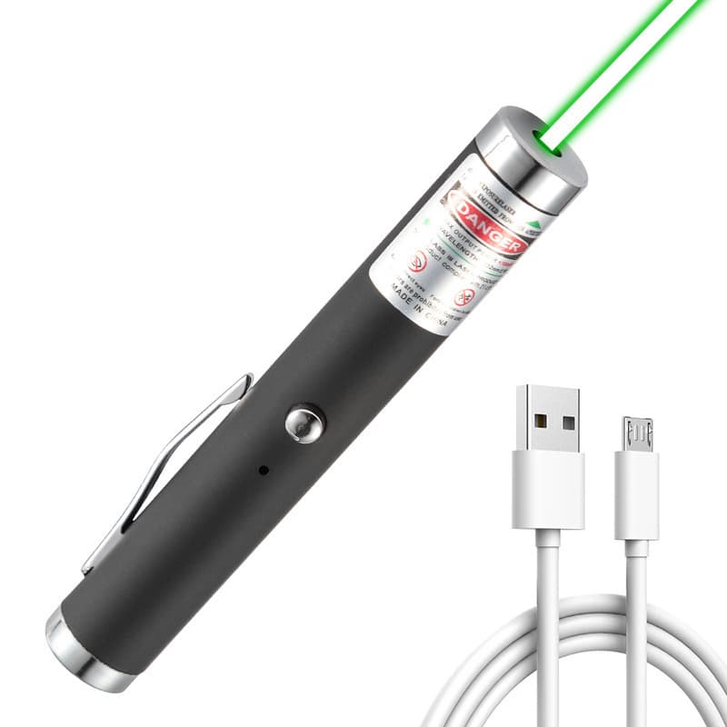 USB Rechargeable Laser Pointer Red Green Violet Light Short Pointer for Engineering Meetings Driving School