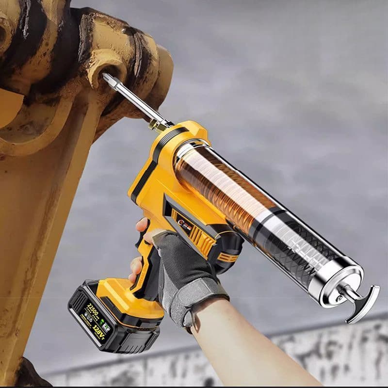 Electric grease gun, new model with 24V lithium battery, fully automatic high-pressure, specialized for excavators, caterpillar grease dispensing tool.