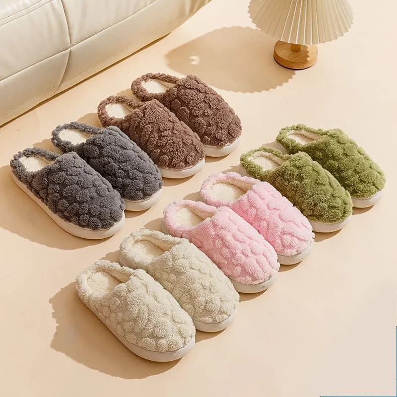 Women's Cloud-Like Cotton Slippers for Fall/Winter 2025 New Arrival, Indoor Home Fleece-Lined Warm Thick-Soled Slippers for Men