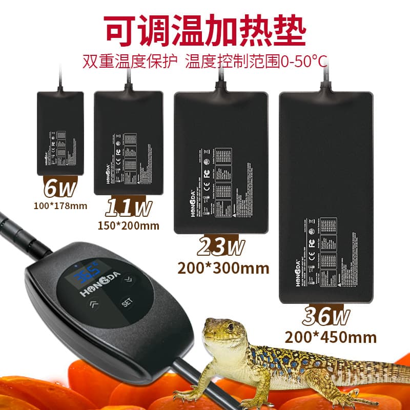Factory Pet Reptile Temperature Control Heating Pad, Terrarium for Turtles, Lizards, Geckos, Snakes, Frog, Hamster Warming Sheet