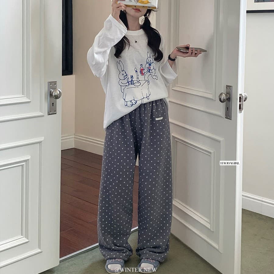 Soft Fleece. Fairy Warm Pants for Women Autumn/Winter Elastic Waist Home Pants, Can Be Worn Outdoors, Comfortable Leisure Walking Pants