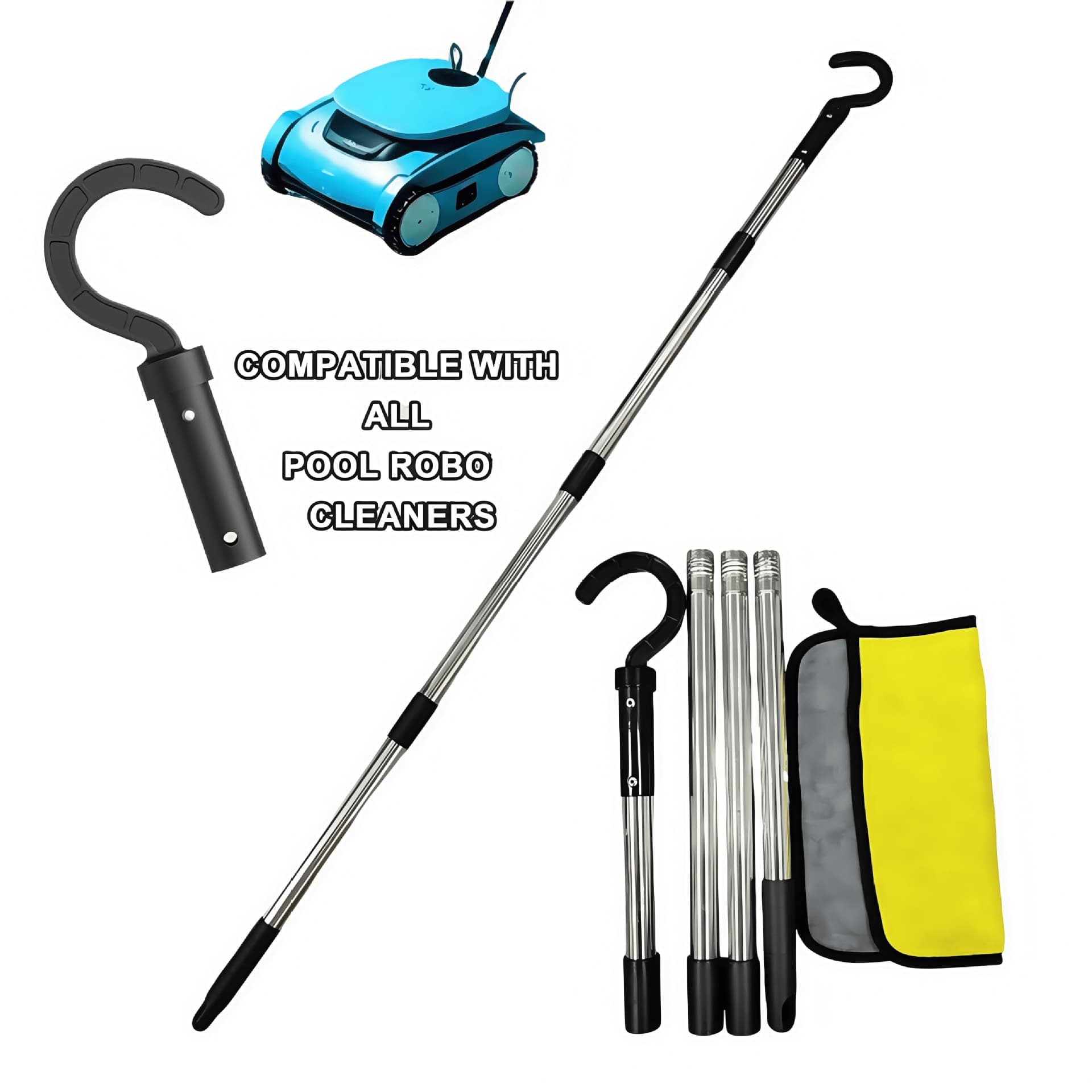 Pool Hook, Pool Robot Cleaning Hook, Easy Assembly Extended Hook, Pool Hook Hot Sale