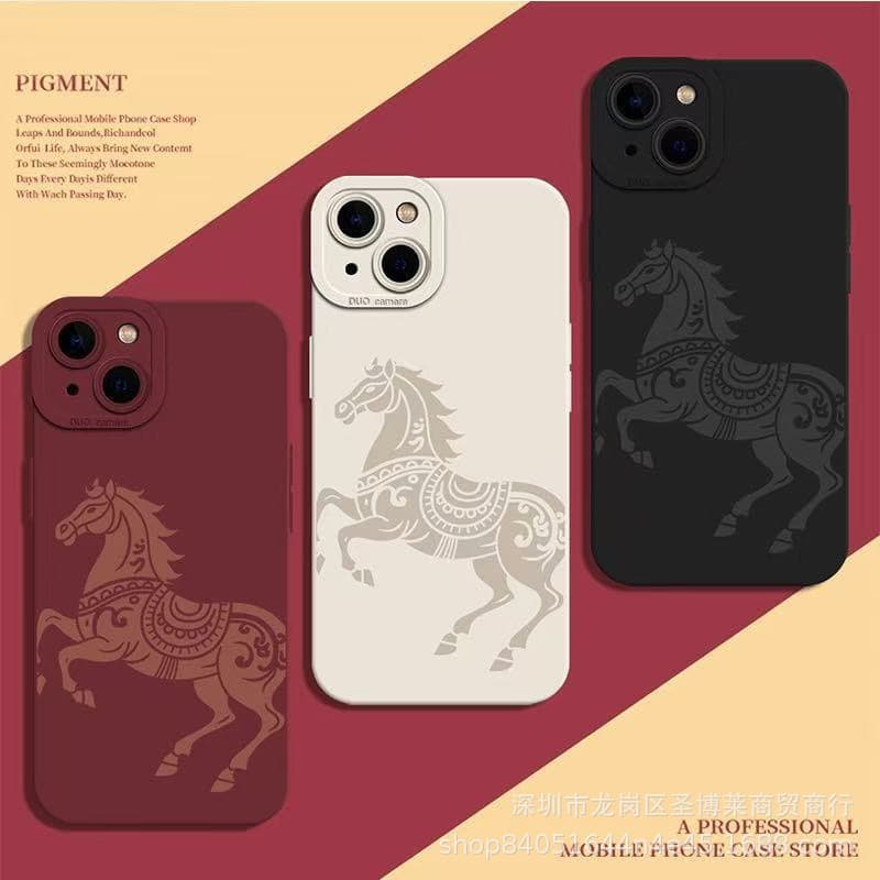 Creative Horse Design Phone Case for Apple 15, iPhone 12 Pro Max, 14/13/11/XS Max, Eye Design 16