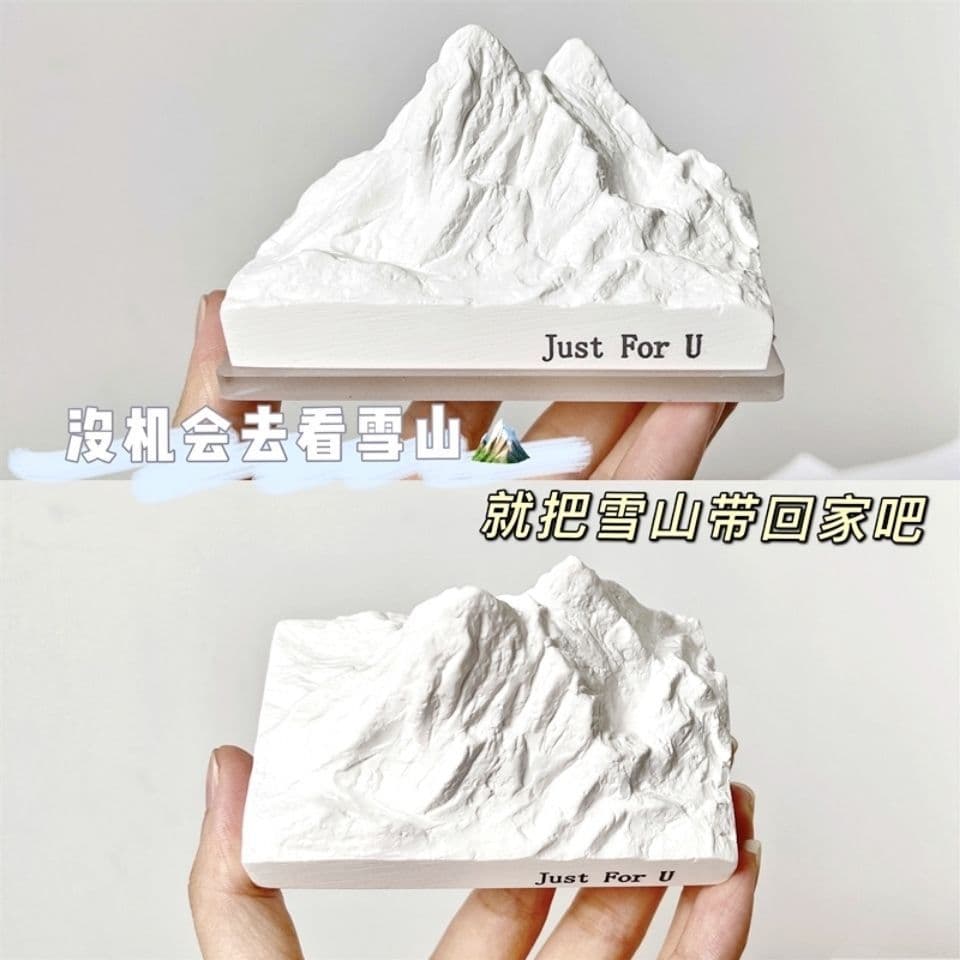 Alps-inspired Diffuser Stone Ornament, Snowy Mountain Design Flameless Essential Oil Diffuser for Bedrooms, Birthday Gift for Girls
