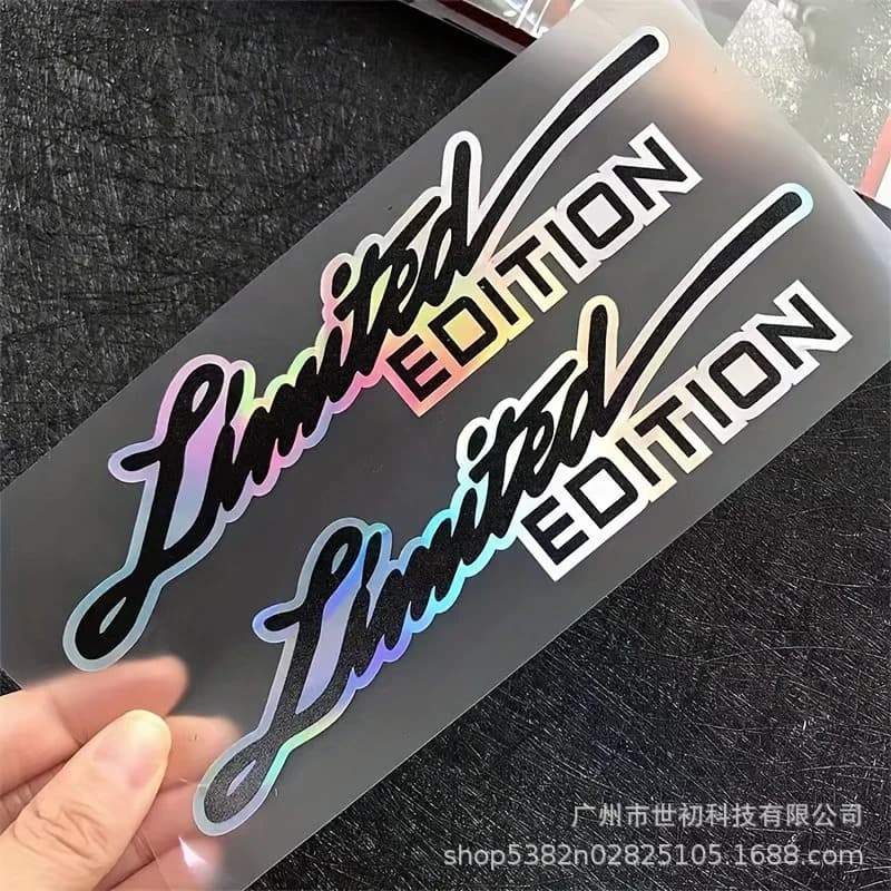 2-Piece Limited Edition Emblem Car Sticker, Car Motorcycle Truck Bicycle Badge LIMITED Laser Decal