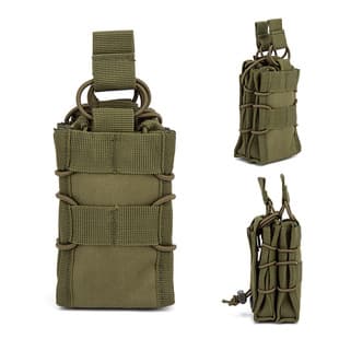5.56mm Double Magazine Pouch Elastic AK Tactical Storage Pouch Vest Belt MOLLE Attachment Pouch Utility Bag