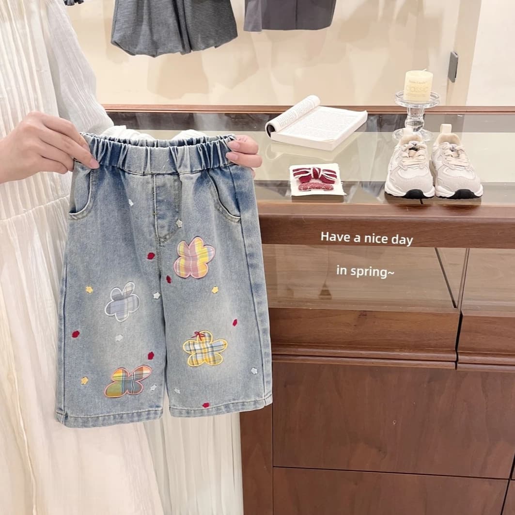 [Ultra Soft] New 26 Girls' Jeans Spring Summer New Girls' Pants Stylish Colorful Straight-Leg Pants Spring Outfit