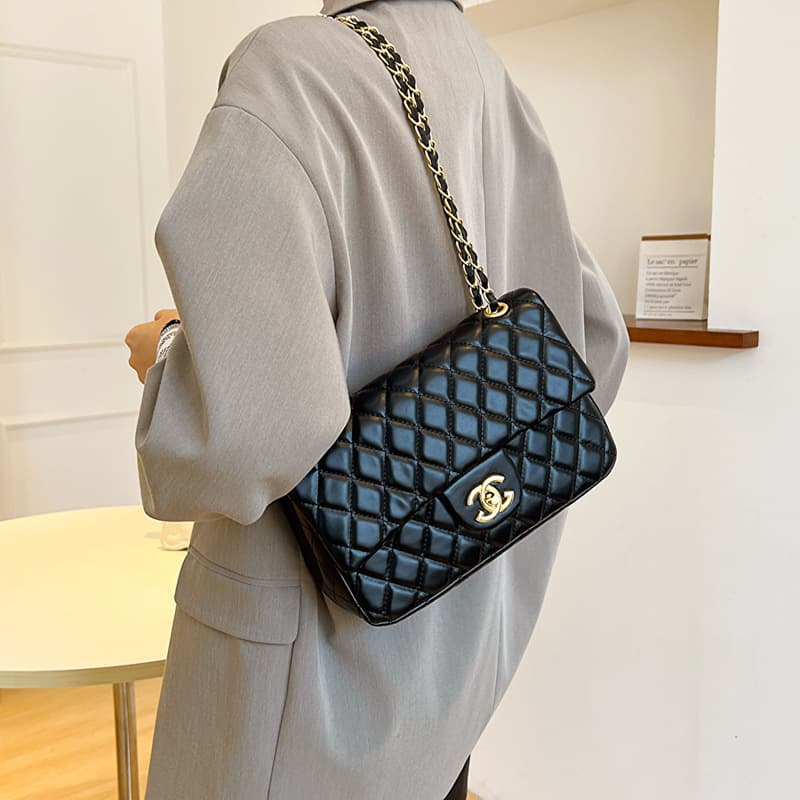 Women's Crossbody Bag, Cute Macaron Color, New Small Chanel-Style Diamond Quilted Chain Bag, Hot-Selling Shoulder Bag