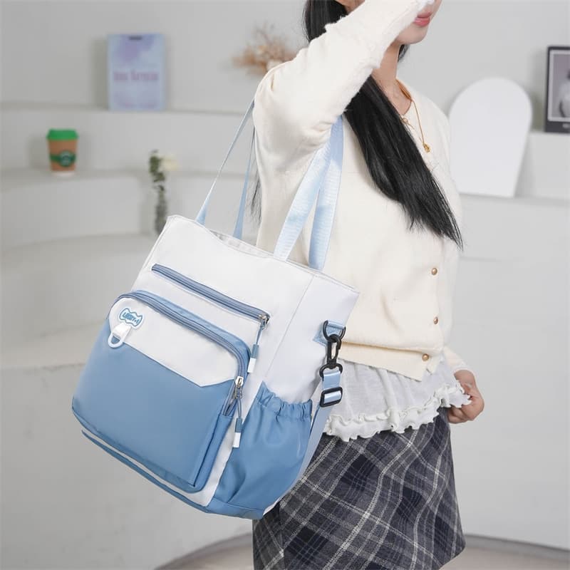 Large Capacity Durable Shoulder Bag for College Women High Aesthetic Middle and High School Student Backpack