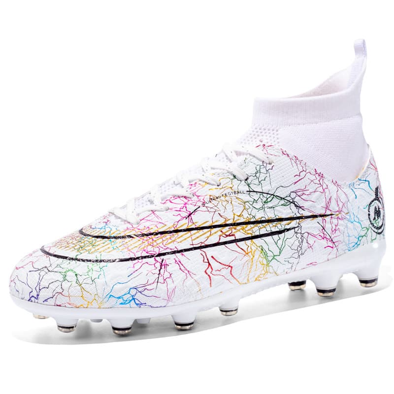 Cross-Border Hot Selling High-Top Football Shoes New Student Adult Assassin Studs Outdoor Sports Children's Football Shoes