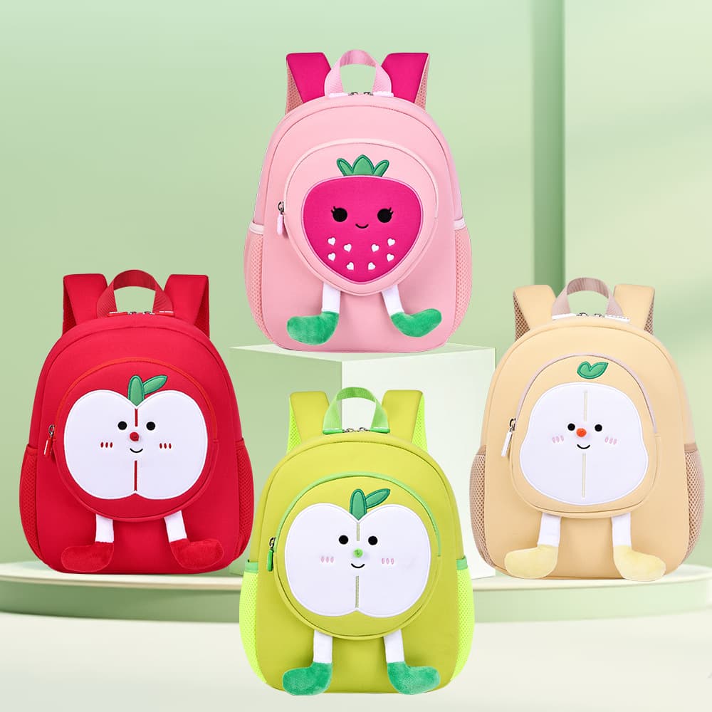 Sesame Baby 2025 New Korean Style Cute Apple Backpack Trendy Girls Student Crossbody Bag Small Schoolbag