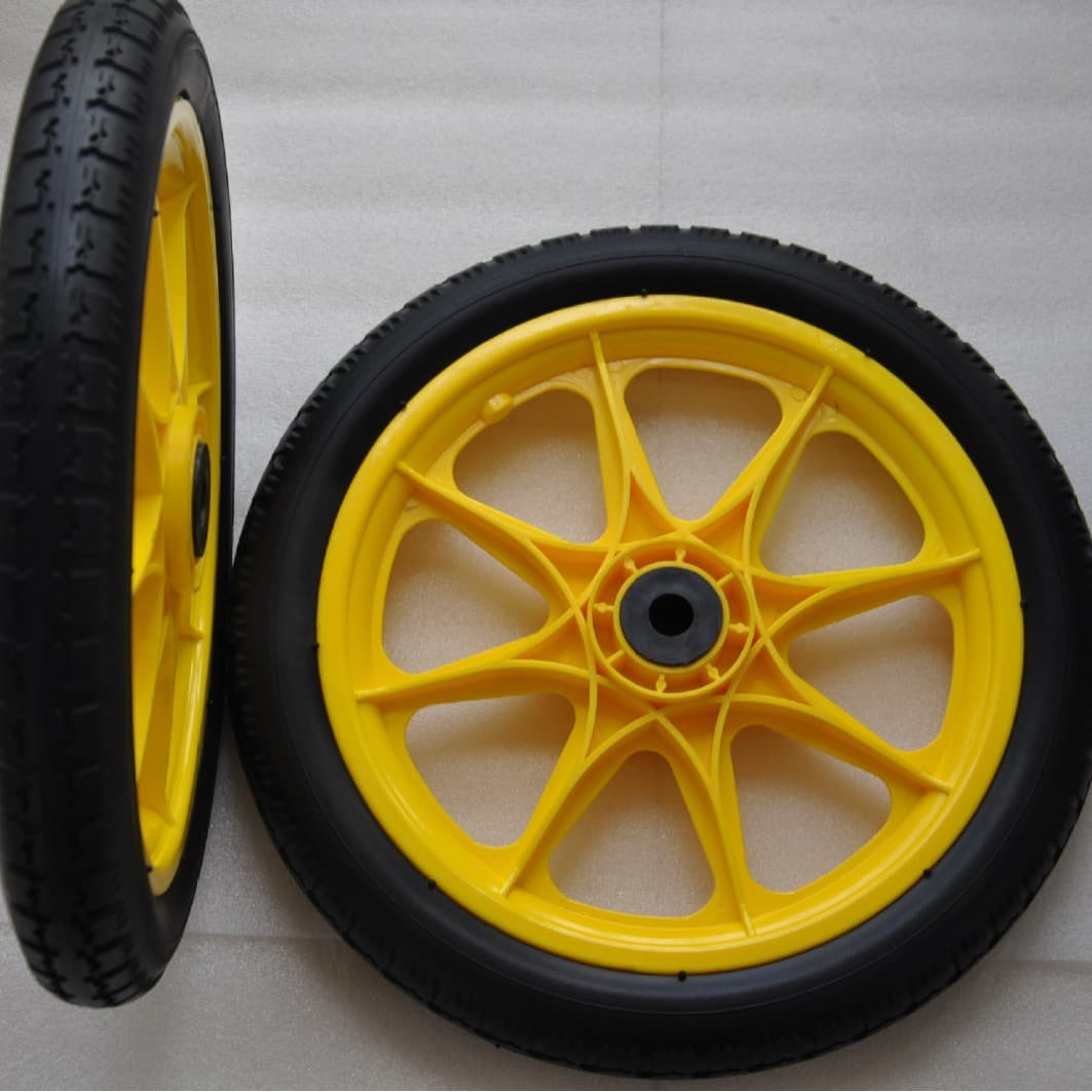 14x1.75 PU airless wheels, rubber inflatable wheels, medical rehabilitation cart and fast food wheel, source manufacturer.