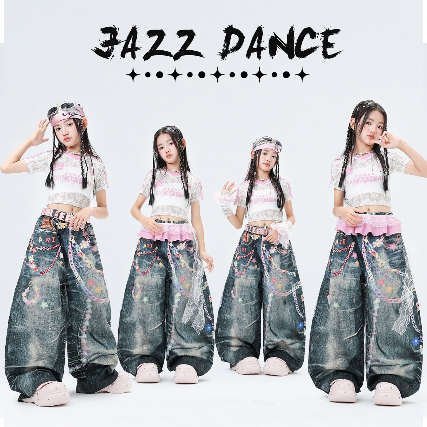 Jazz Dance Girls Clothing, Hip Hop Girl Group Street Dance Fashion, Children's Jazz Runway Performance Outfit, Street Style