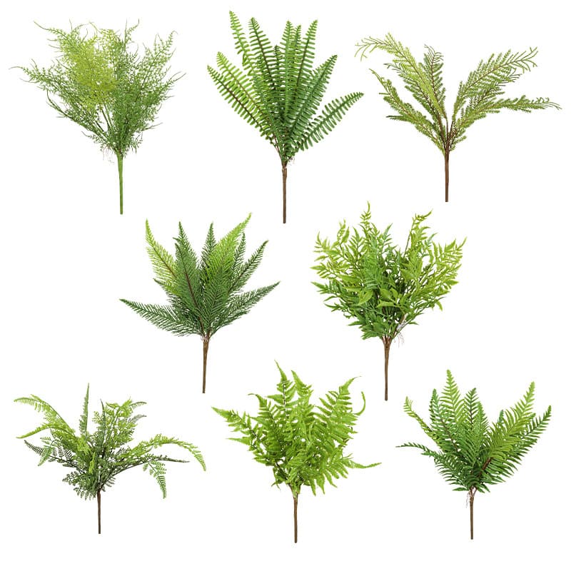 Simulated fern, soft rubber, Persian grass, golden sand, iron wire fern, asparagus, and ferns, high-end artificial plant flowers