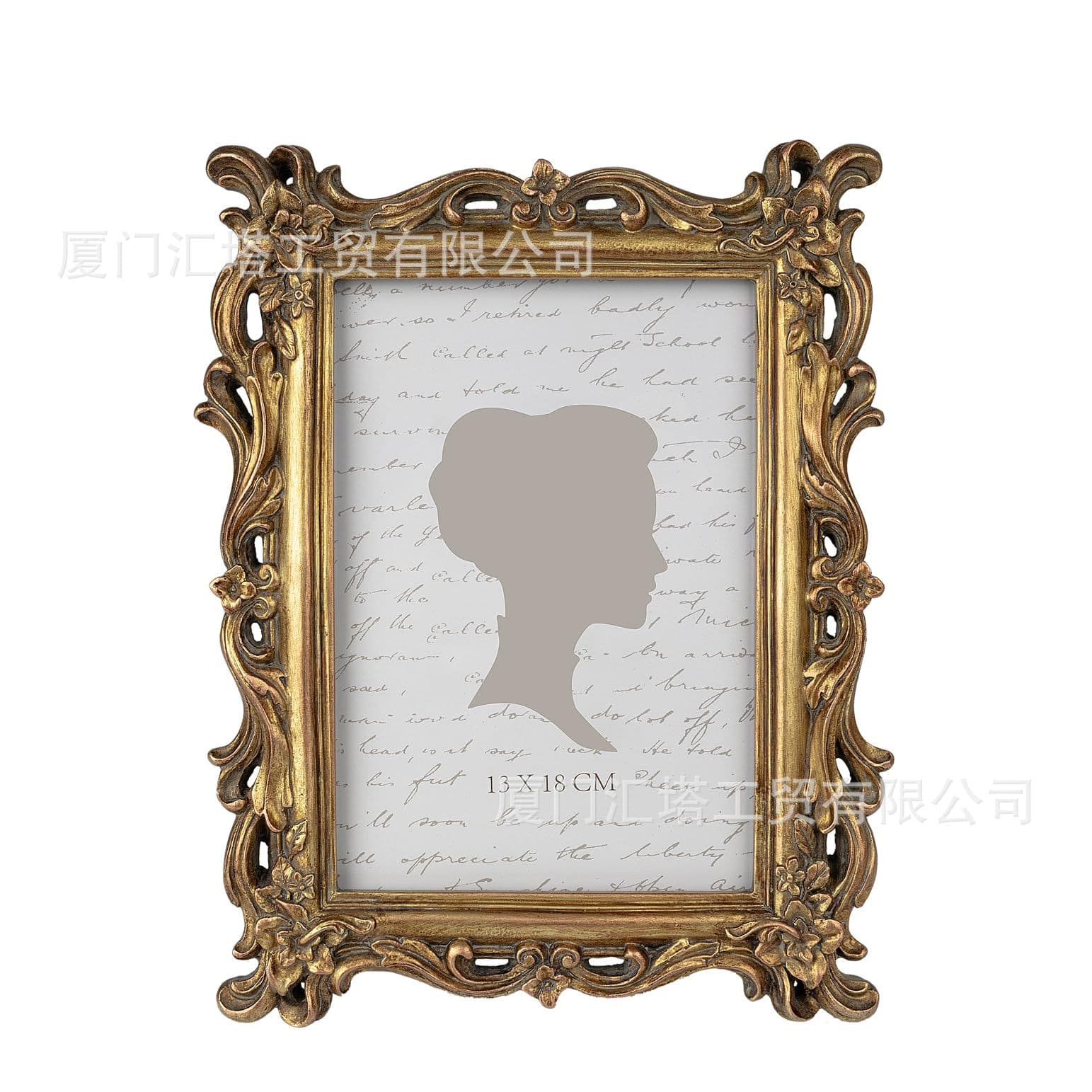 European gallery resin photo frame golden French resin photo frame sofa background wall picture frame can be hung on the wall manufacturer cross-border