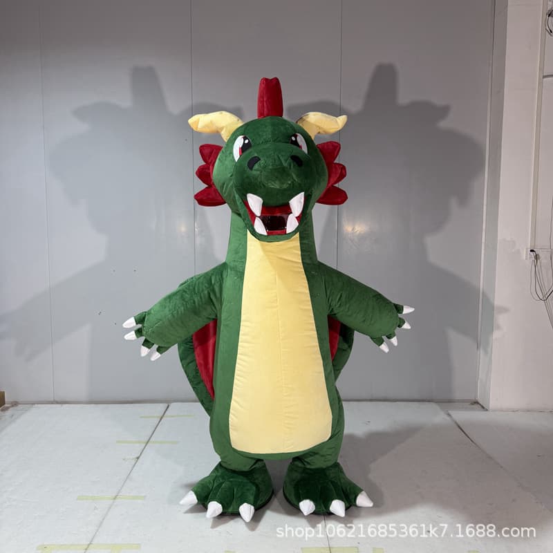 Cartoon Dragon Inflatable Doll Costume Large Plush Dinosaur Walking Doll Costume Mall Parade Birthday Party Mascot