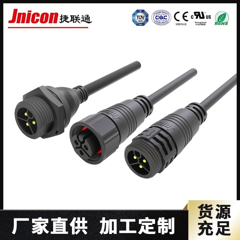 Factory Direct M19 Threaded 3-8 Pin 20A High-Current, Convenient Round or Square Shape, IP68 Waterproof Rating