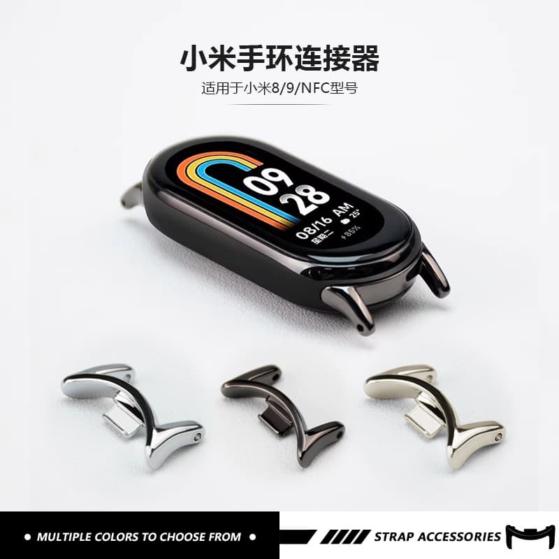 Connector for Xiaomi Mi Band 8/9/NFC Straps, 8/9 Pro Redmi Quick Release End Pieces 14/22mm Adapter
