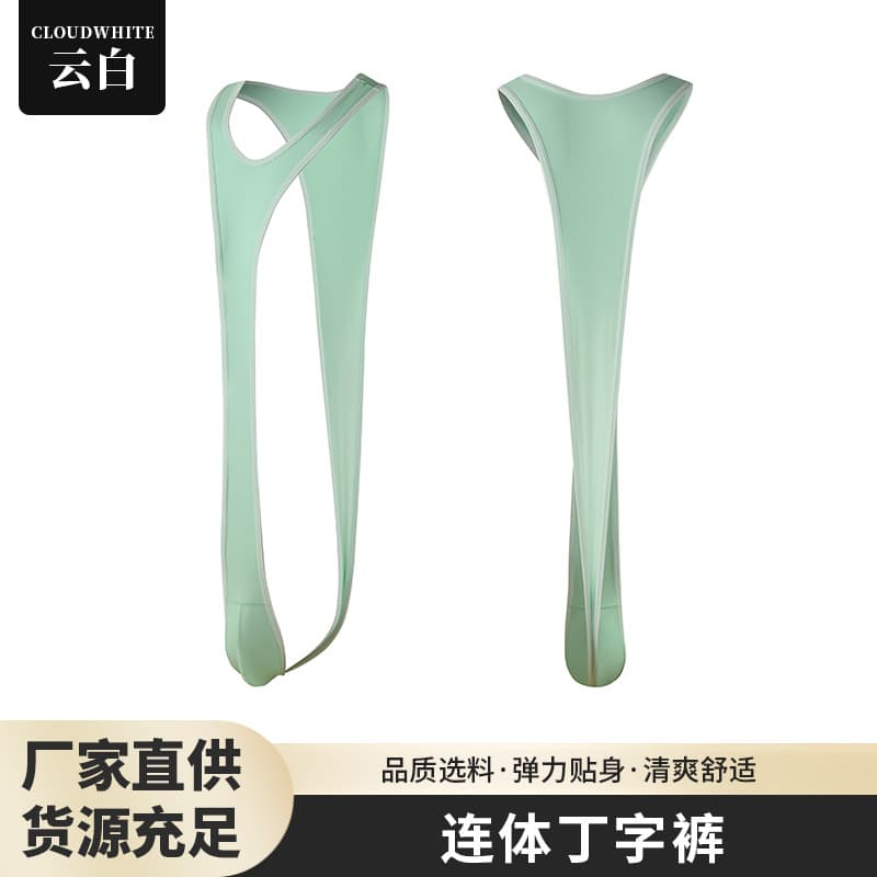 Men's Mesh Breathable Thin Strap Thong Fashionable Sexy Trendy Front Opening T-Back Underwear