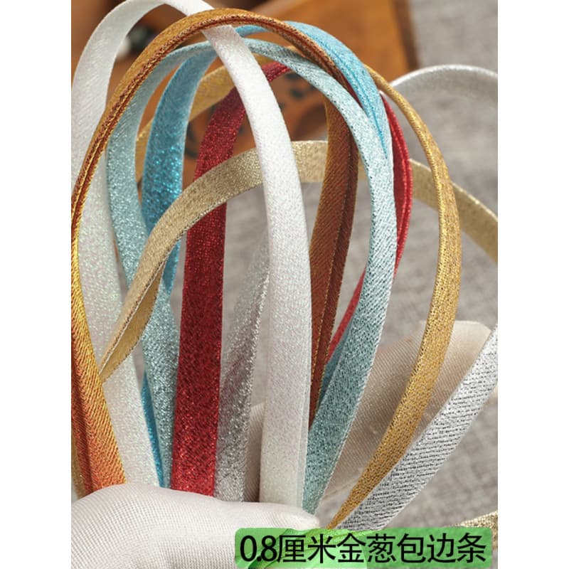 Clothing accessories, including piping, embroidered hemp, cheongsam, curtains, glitter, lining, color blocking, and HCDs.