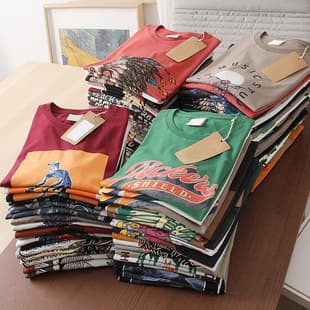 Foreign surplus clothing summer new stock large-size men's short-sleeve T-shirt free shipping wholesale street stall top men's T-shirt