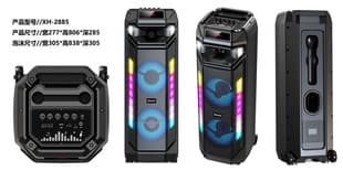 Dual 8-inch Speaker Outdoor Portable Wireless Microphone Karaoke Speaker with Card Slot for Square Dancing