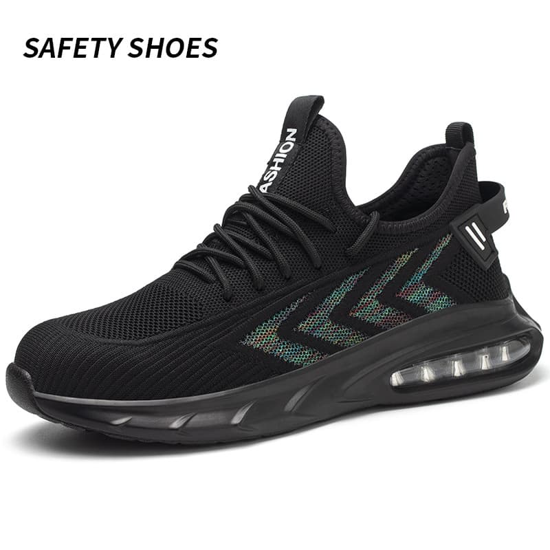Cross-Border Fashionable Men's Safety Shoes, Anti-Smash and Puncture-Resistant Work Shoes, Lightweight Breathable Shock-Absorbing Durable Safety Footwear