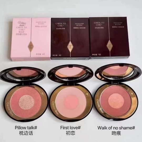 Cross-border Supply C.T Setting Powder Compact Flawless Loose Powder 8g Four-Color Eyeshadow Pillow Talk Sugar Heart Two-Color Blush