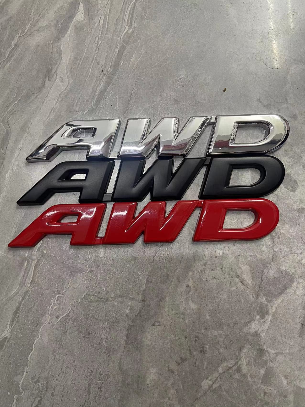 AWD All-Wheel Drive Metal Emblem for Honda New CRV Crosstour Vezel XRV Rear Trunk Letter Badge