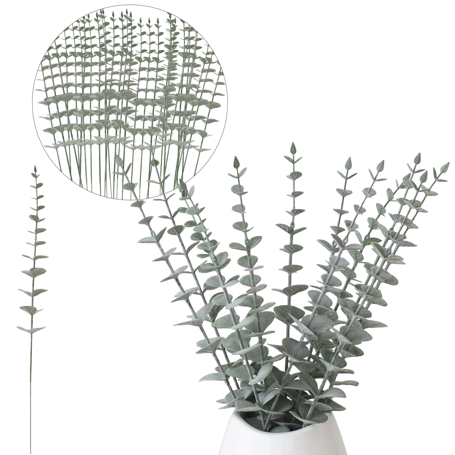 Cross-Border Artificial Eucalyptus Stems, Single Eucalyptus Leaves, Green Branches for Home Décor and Wholesale Green Plants