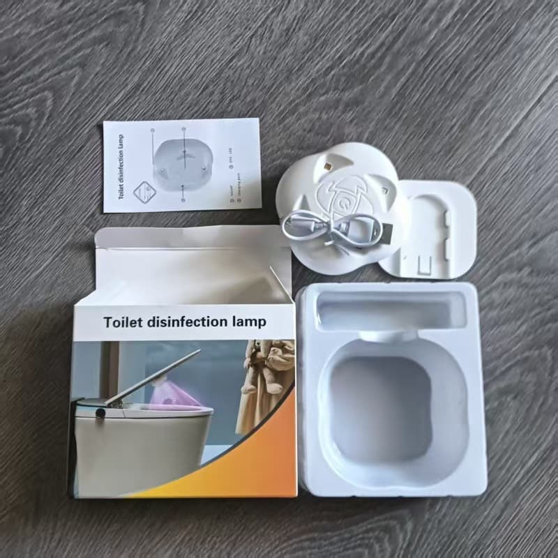 Portable mini UVC sterilizing lamp for home use, USB rechargeable sterilizer.