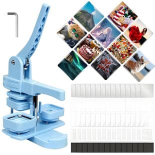 Lightweight Plastic Badge Machine 50*50 Square Mold Badge Machine Kit DIY Pin Maker Rotary