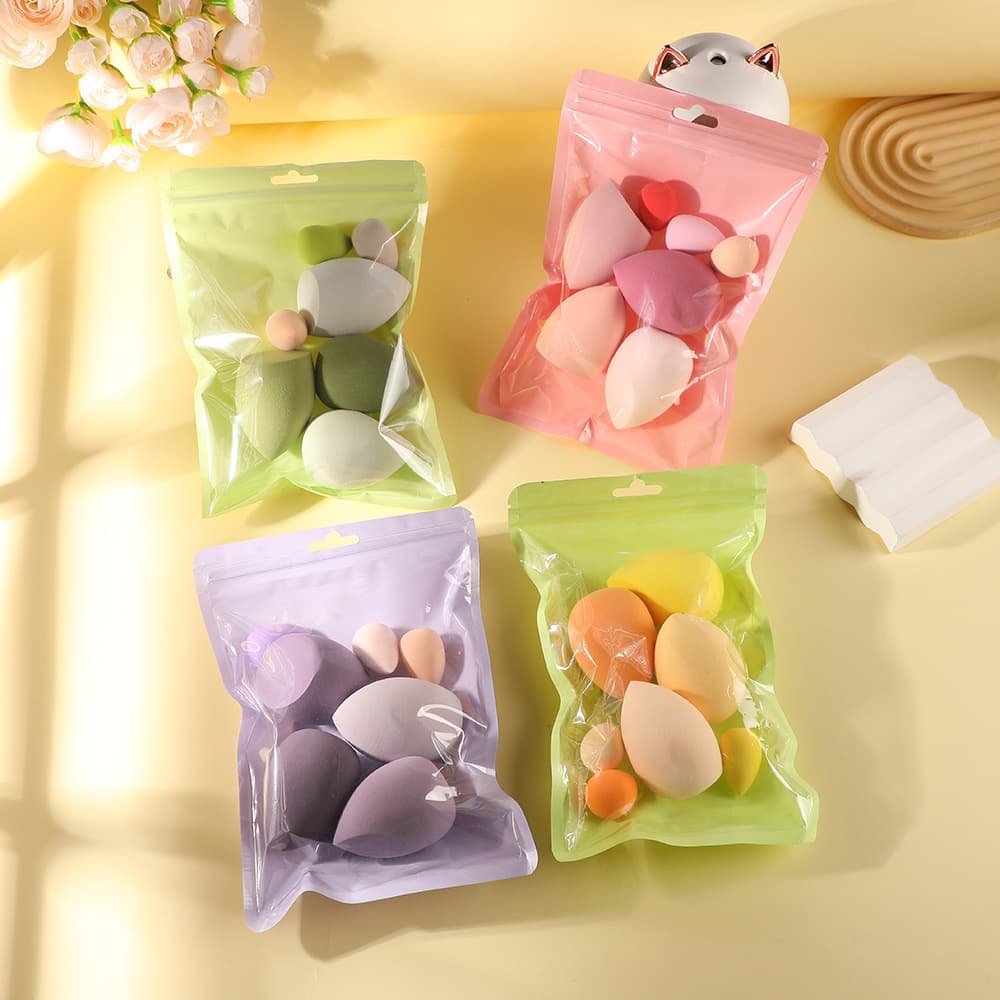 Makeup Sponge Set Non-Absorbent Blending Sponge Wet and Dry Dual-Use Cosmetic Puff Makeup Tool Sponge Puff