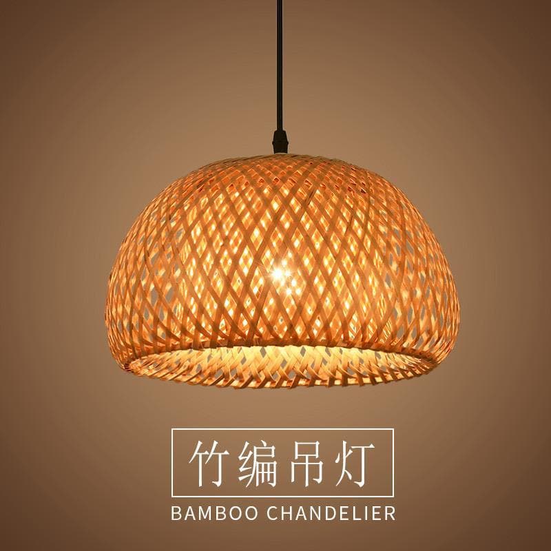 [Cross-border Supply] American Country Bamboo Weaving Pendant Light Southeast Asia Tea House Rattan Bamboo Craft Living Room Dining Room Restaurant Shop