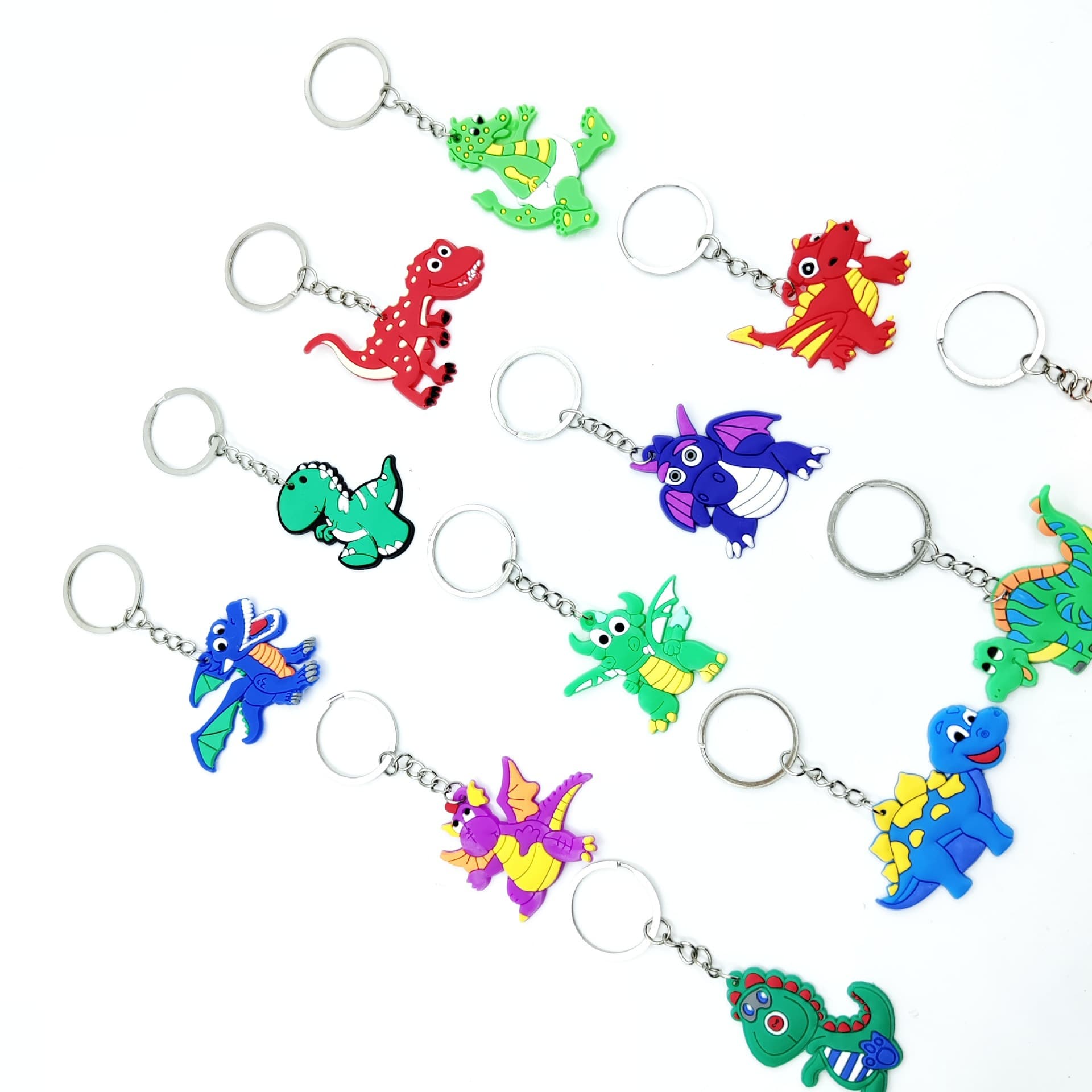 Dinosaur Keychain PVC Epoxy Pendant Cartoon Promotional Party Accessories Wholesale Car Key Promotional Gift