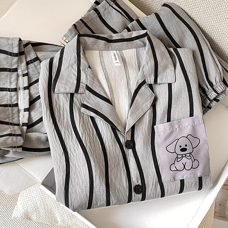 Boys' Pajamas 2026 Summer Style Short Sleeve Cloud Cotton Thin Fabric Kids Children's Air Conditioning Home Wear Set