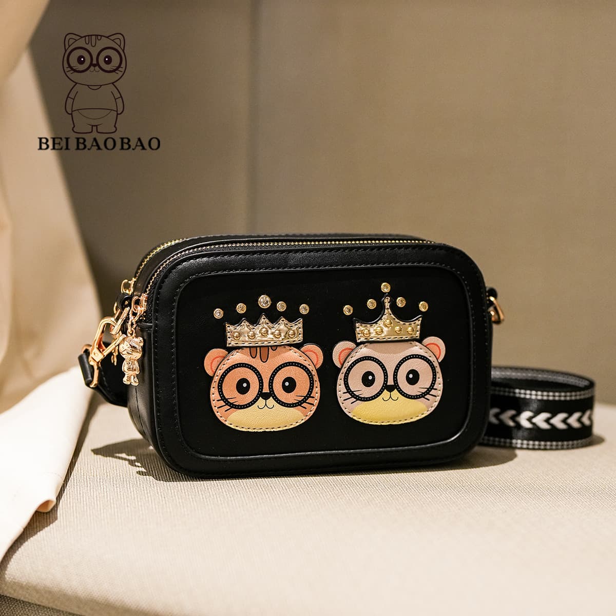 Beibao Original Factory Printed Camera Bag Women's Fashion Solid Casual Small Shoulder Bag Crossbody Bag Handbag