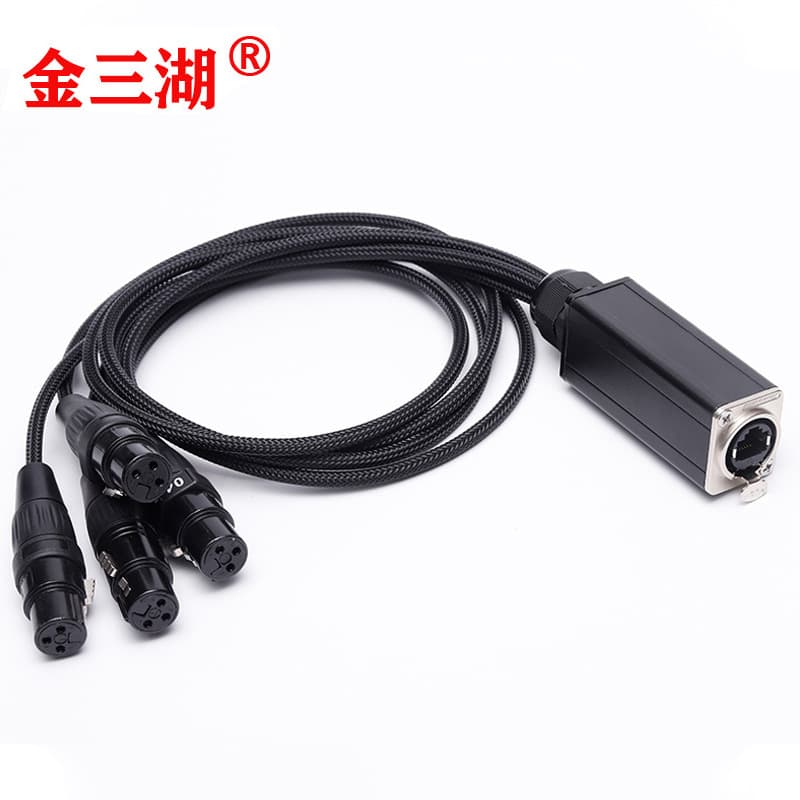 RJ45 to Multi-Channel XLR Audio Adapter DMX512 Network Signal Extender Ethernet to Analog Splitter