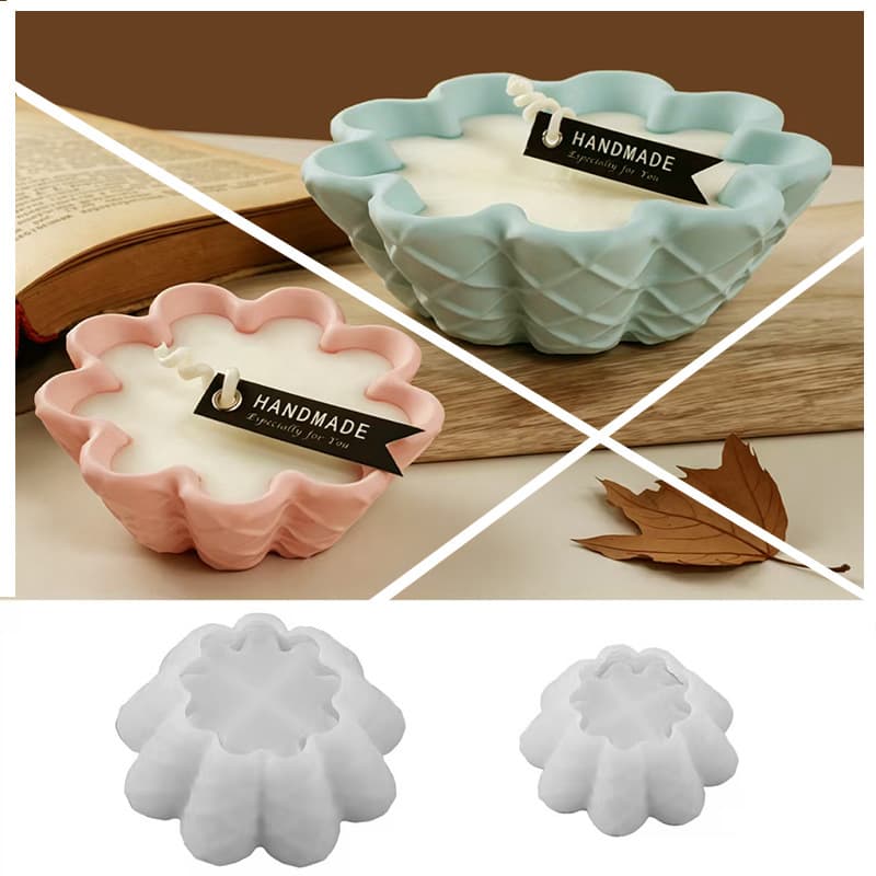 diy crystal glue size lace storage bowl mirror mold storage plate candle cup gypsum silicone mold