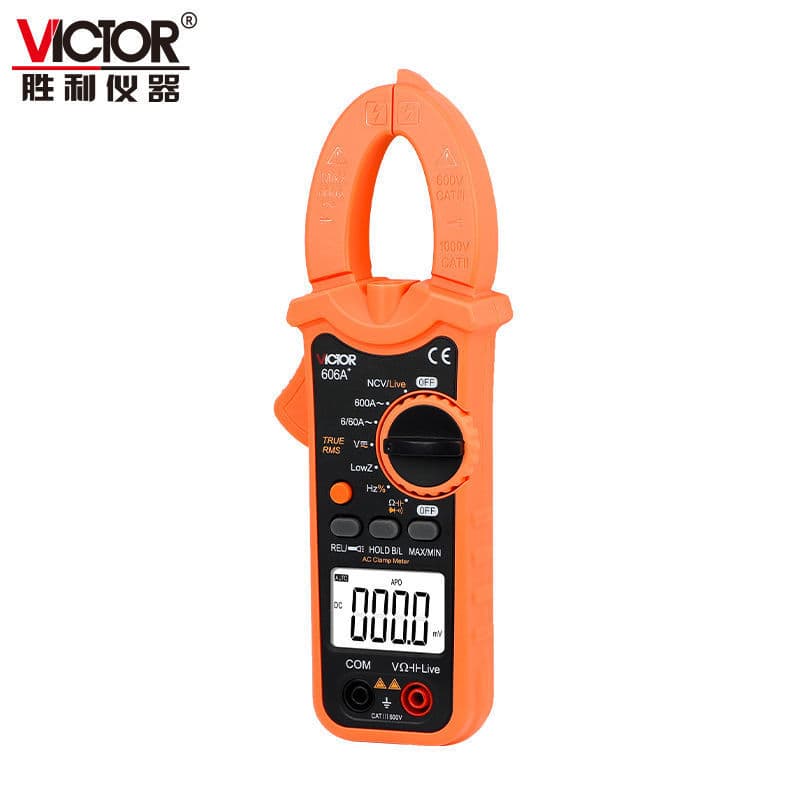 Shenzhen Victor AC/DC Clamp Multimeter VC606C Multifunction High Precision Anti-Burn Clamp Ammeter