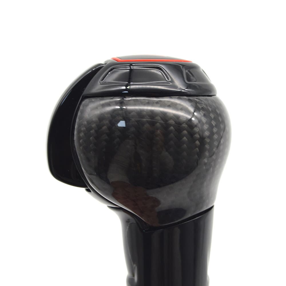 Matte Black Carbon Fiber Shift Knob for Volkswagen GTI RS Sline New R Logo Old R Gear Shift Head