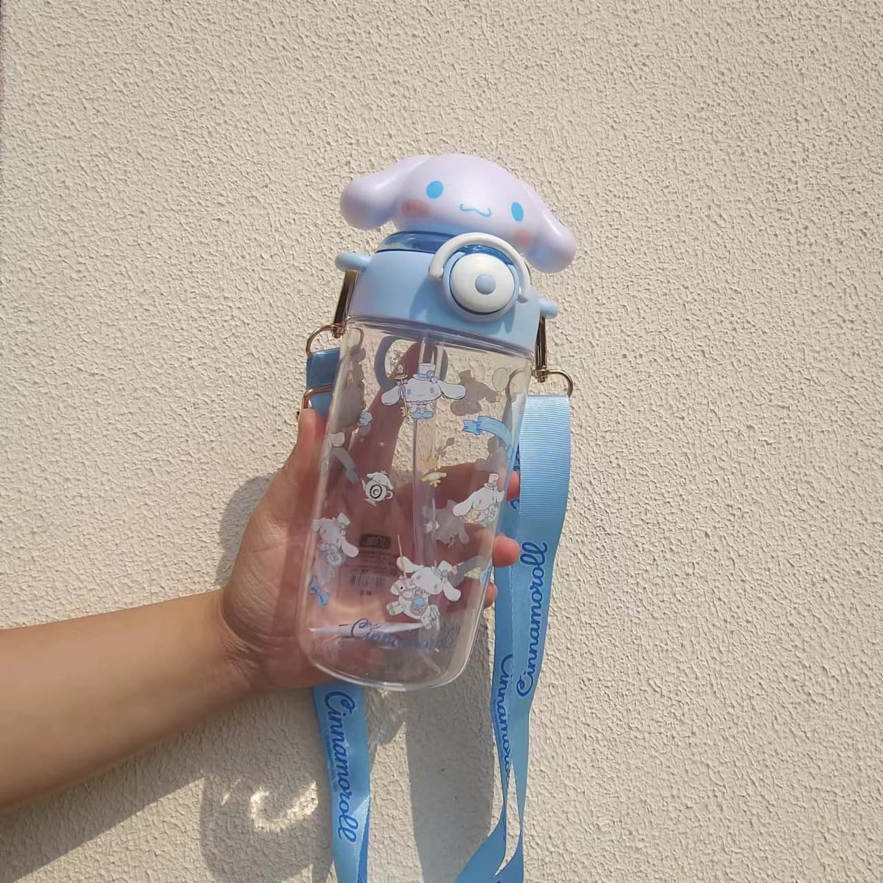 Sanrio Series Cinnamoroll Sunshine Straw Space Cup, New Student Women's Viral Large Capacity Plastic Cup
