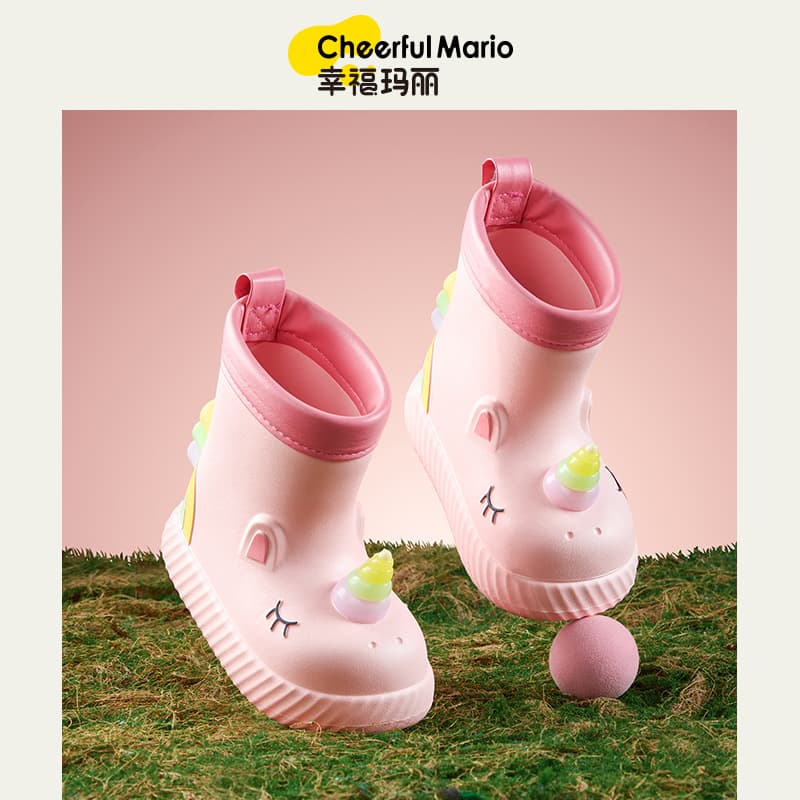 Happy Mary Children's Rain Boots for Girls Cross-Border, Baby Boys' Rain Boots, Student Water Shoes, EVA Small Kids' Toddler Rubber Shoes