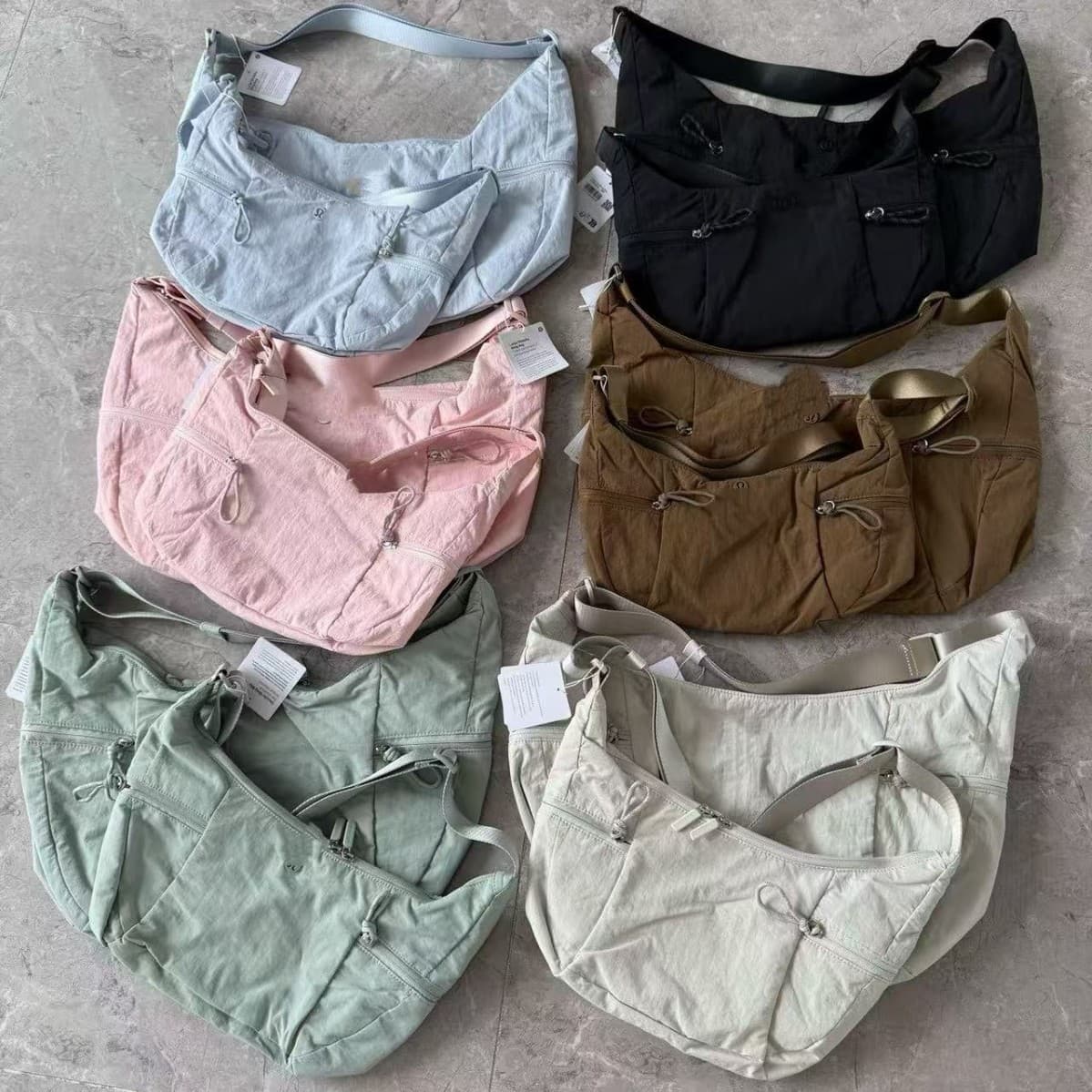 25Lujia New Unisex Dumpling Bag Croissant Bag Fitness Yoga Bag Shoulder Crossbody Bag Women's Handheld Underarm Bag